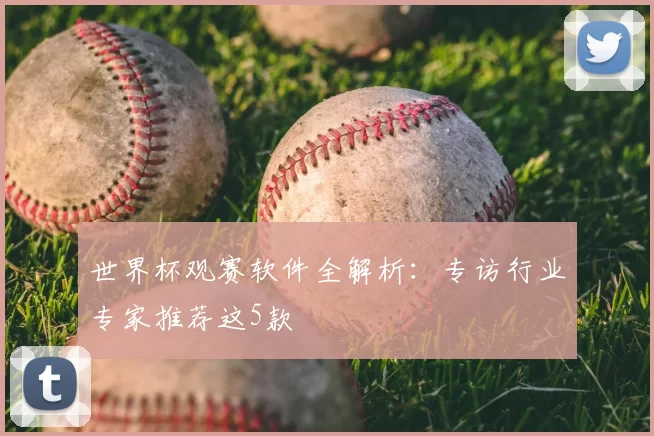 世界杯观赛软件全解析:专访行业专家推荐这5款